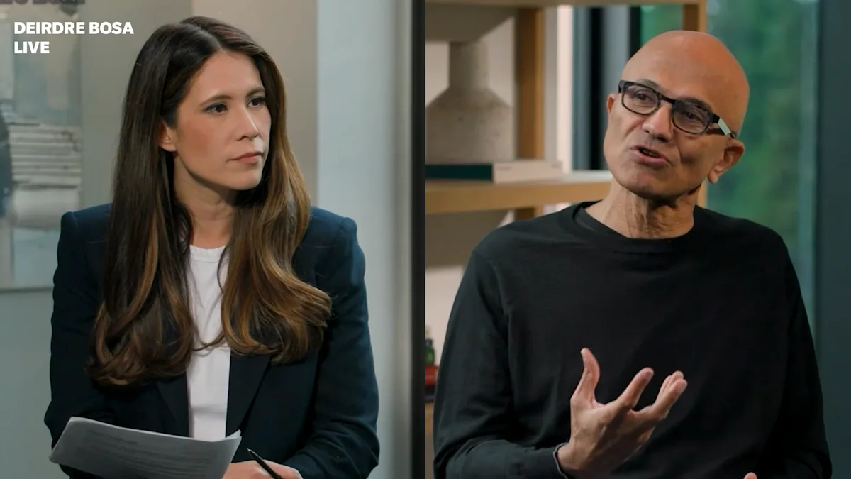 CEO Microsoft Satya Nadella berbicara mengenai pembangunan pusat data AI dan komunitas
