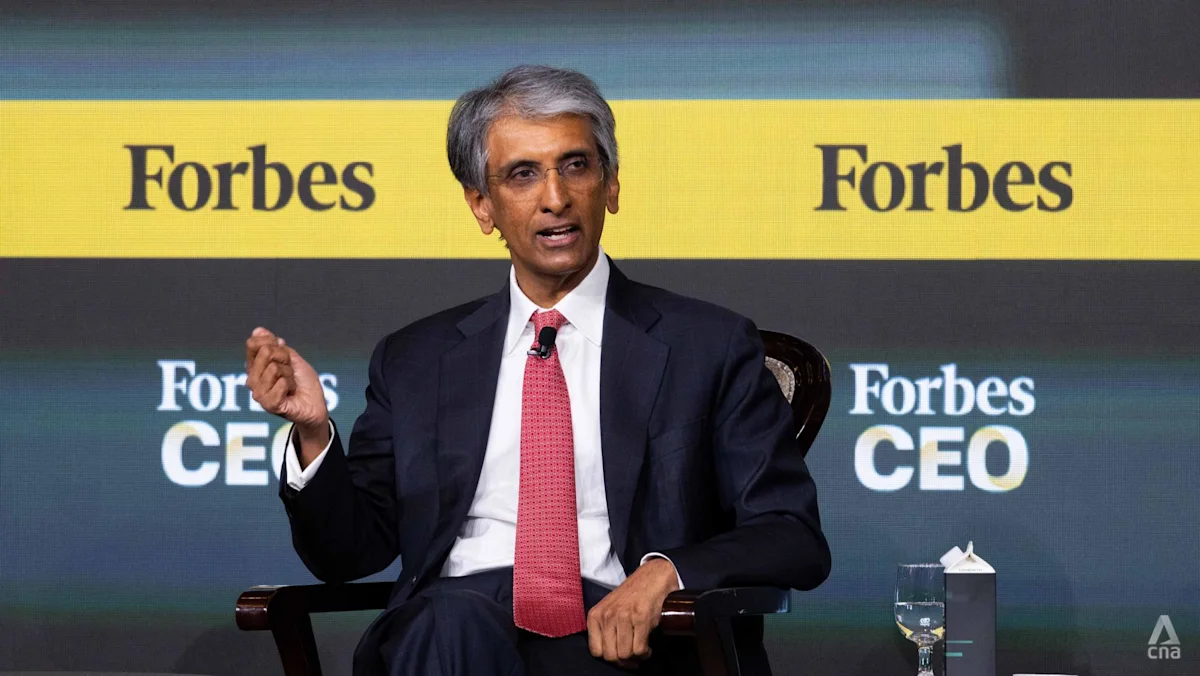 Dilhan Pillay Sandrasegaran berbicara dalam konferensi bisnis global