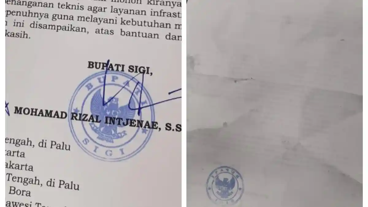 Dokumen resmi Bupati Sigi yang ditemukan menjadi bungkus nasi pecel