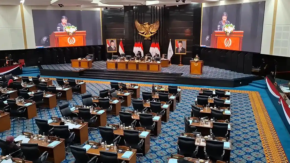 Gedung DPRD DKI Jakarta tempat rapat paripurna Raperda Dana Cadangan Obligasi Daerah