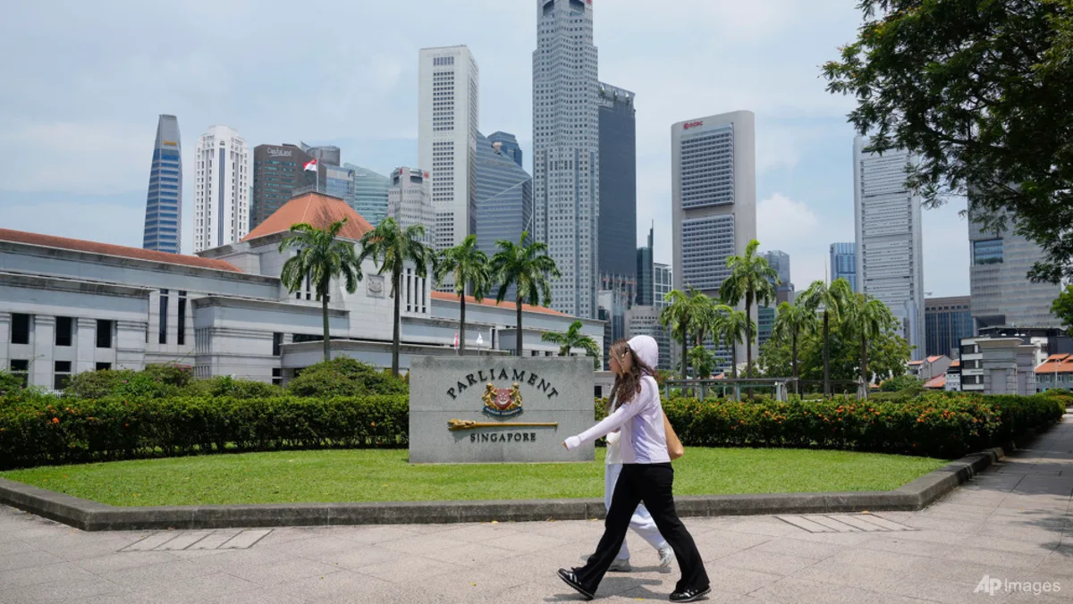 Gedung Parlemen Singapura di pusat kota