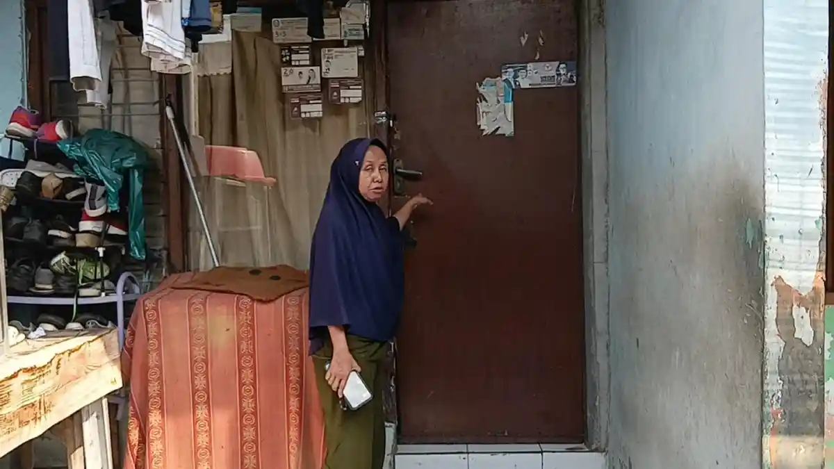 Ilustrasi garis polisi di lokasi kejadian kasus pencurian sadis di Pasar Rebo Jakarta Timur
