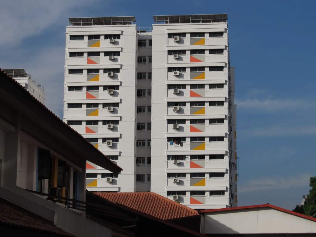 Ilustrasi gedung rumah susun dan apartemen di kawasan perkotaan Jakarta