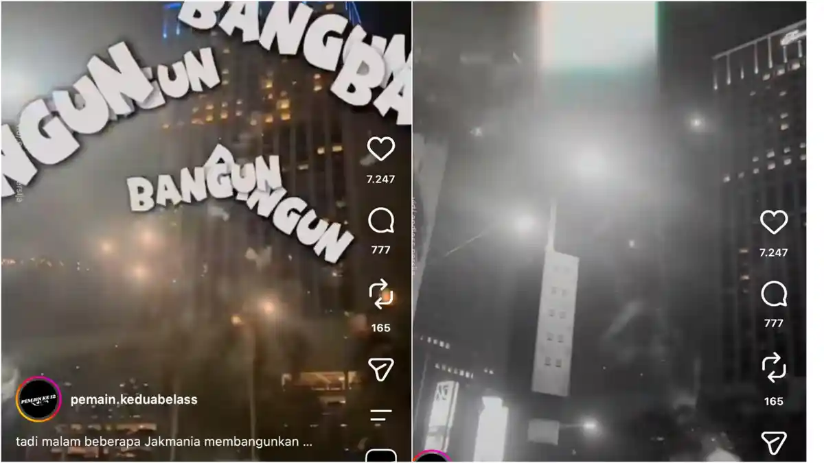 Ilustrasi kembang api dan petasan di sekitar hotel tempat menginap tim Persib Bandung