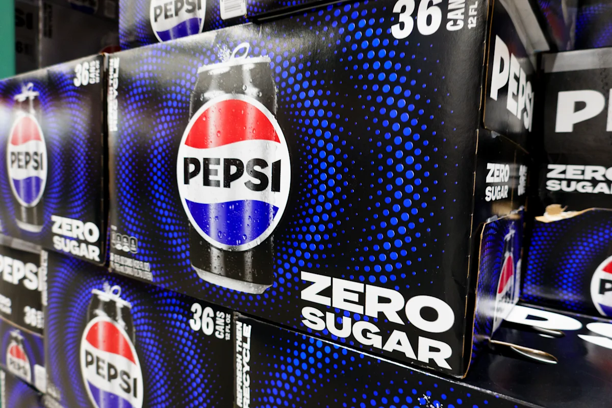 Ilustrasi produk minuman dan makanan ringan dari PepsiCo