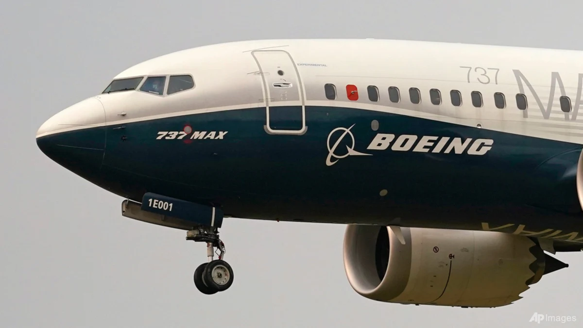 Pesawat Boeing 737 MAX saat melakukan uji terbang di Seattle