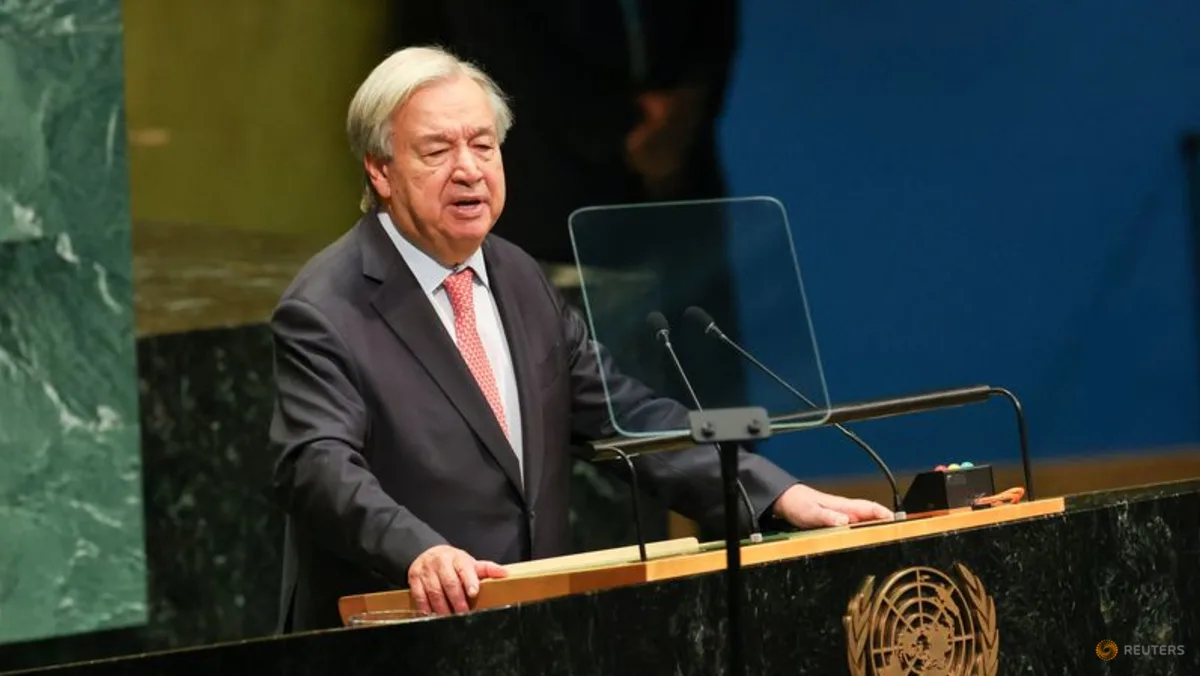Sekretaris Jenderal PBB Antonio Guterres berpidato di Sidang Majelis Umum PBB