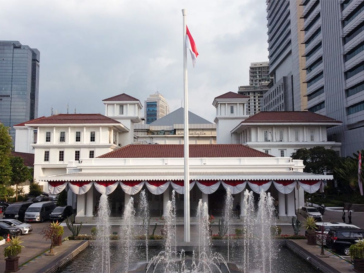 Suasana kompleks Balai Kota DKI Jakarta yang kini dibuka untuk umum melalui program Namu Balai Kota