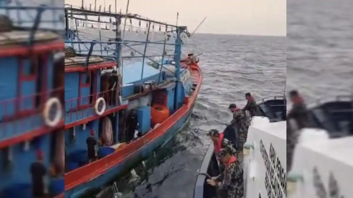 Suasana Pelabuhan Muara Baru tempat pemeriksaan KM Maulana 23