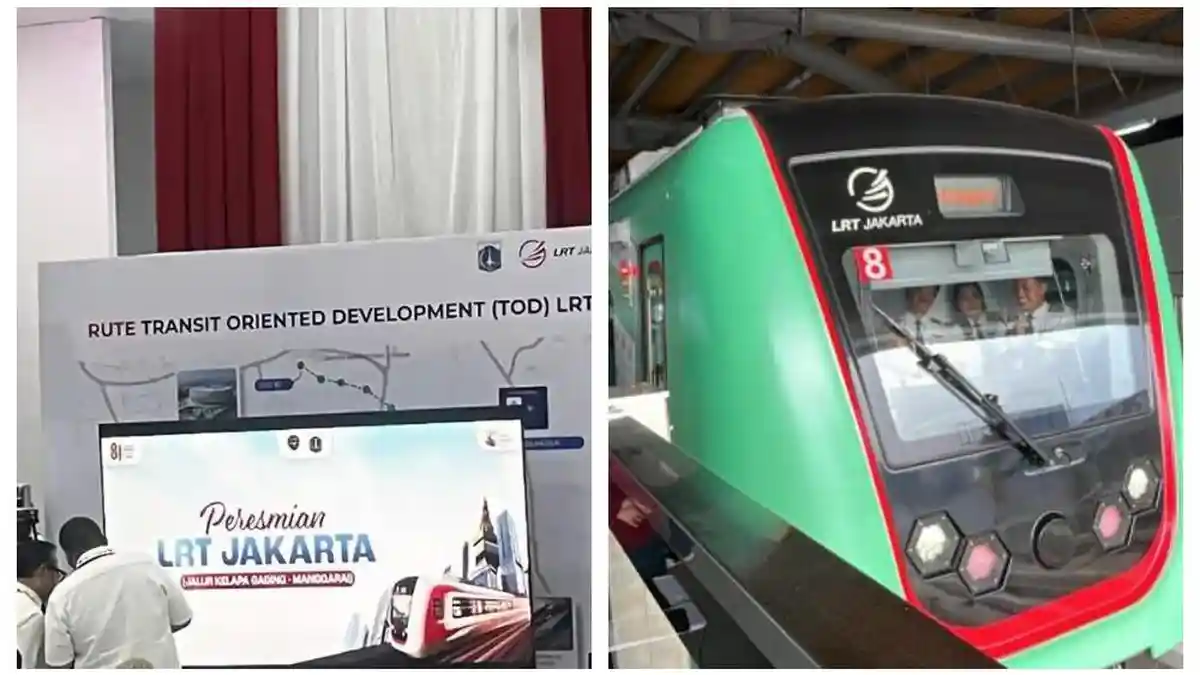 Suasana peresmian LRT Jakarta rute Kelapa Gading Manggarai oleh Presiden Prabowo