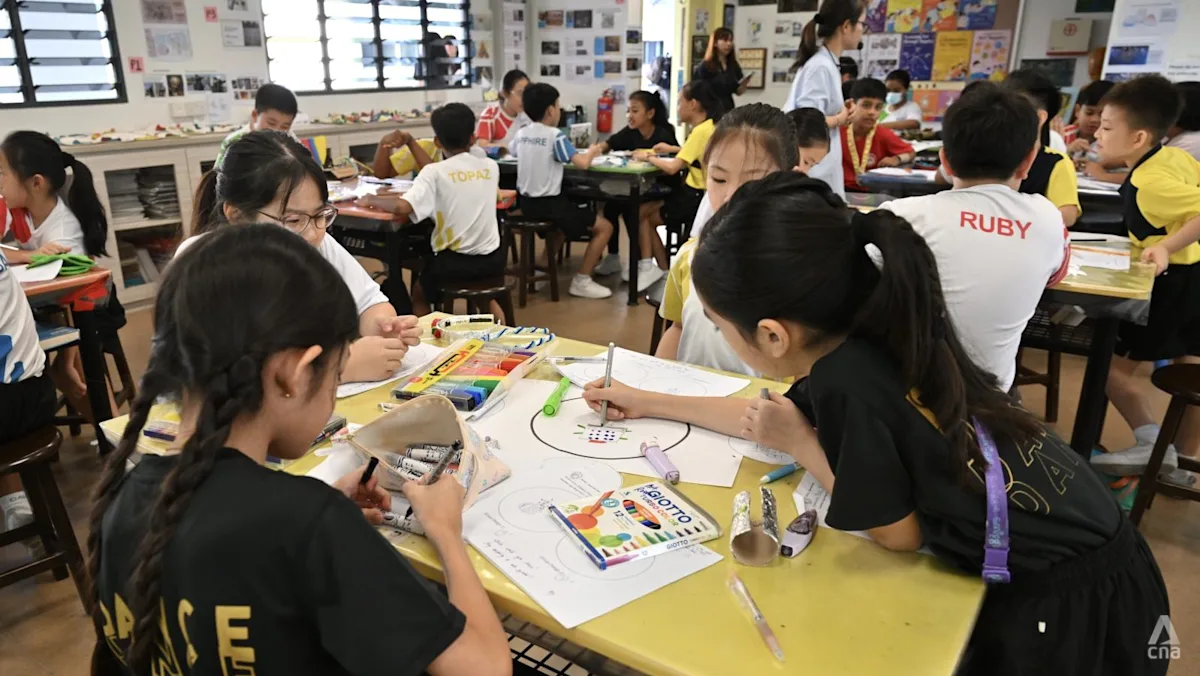 Suasana ruang kelas di sekolah dasar Singapura yang mencerminkan pendekatan pendidikan modern